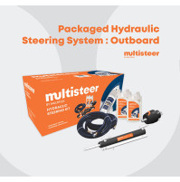 Packaged Outboard Side Mount Hydraulic Steering Kit for engines up to 300 Hp - SH-300 -  Multiflex